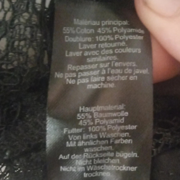 Nasty Gal Lace O Ring Black Flutter Bell Sleeves Top Size 8 - Picture 10 of 10